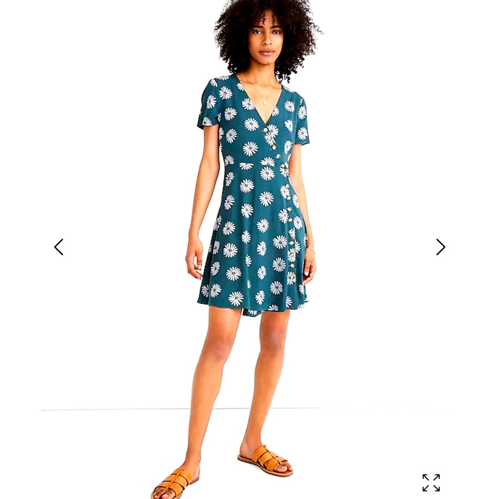 Madewell Button Wrap Dress in Daisy Daydream Size 0